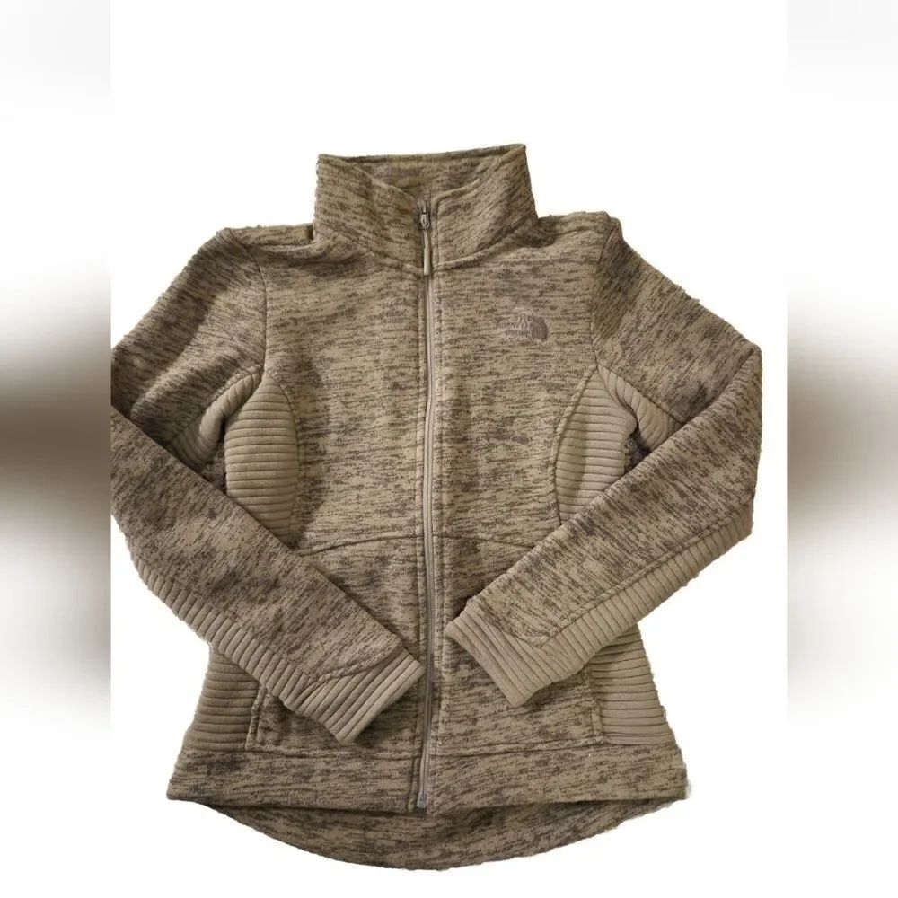 The North Face Green Zip-Up Sweatshirt Jacket Size XS Extra Small